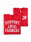 Red Support Local Farmers T-shirt